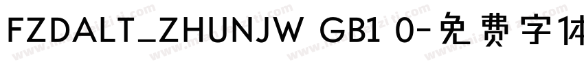 FZDALT_ZHUNJW GB1 0字体转换